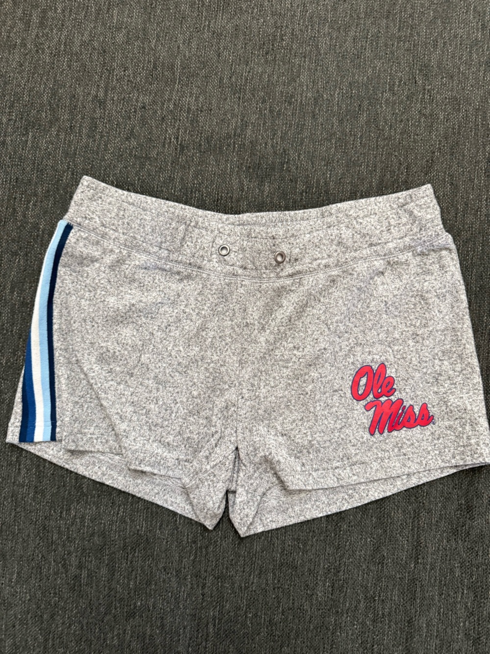 Sideline Apparel Ole Miss Women's Gray Athletic Shorts w/Logo sz Medium